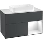 Tvättställsskåp Villeroy & Boch Finion med 2 Lådor Hylla och Bänkskiva för Fristående Tvättställ