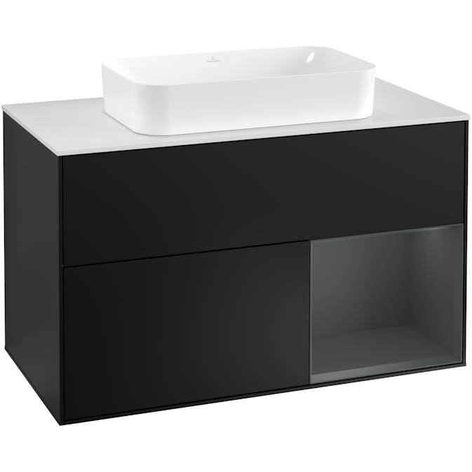 Tvättställsskåp Villeroy & Boch Finion med 2 Lådor Hylla och Bänkskiva för Fristående Tvättställ