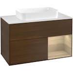 Tvättställsskåp Villeroy & Boch Finion med 2 Lådor Hylla och Bänkskiva för Fristående Tvättställ