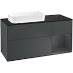 Tvättställsskåp Villeroy & Boch Finion med 3 Lådor Hylla och Bänkskiva för Ocentrerat Fristående Tvättställ