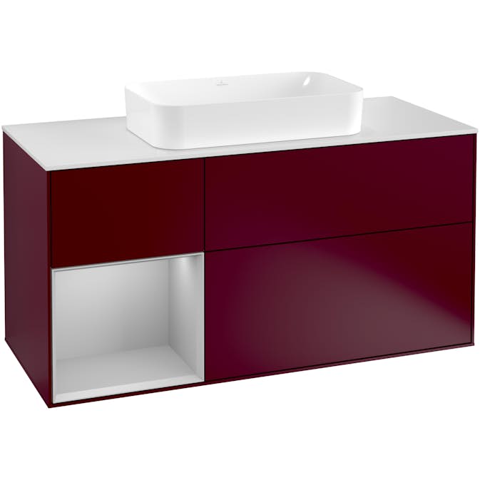Tvättställsskåp Villeroy & Boch Finion med 3 Lådor Hylla och Bänkskiva för Fristående Tvättställ