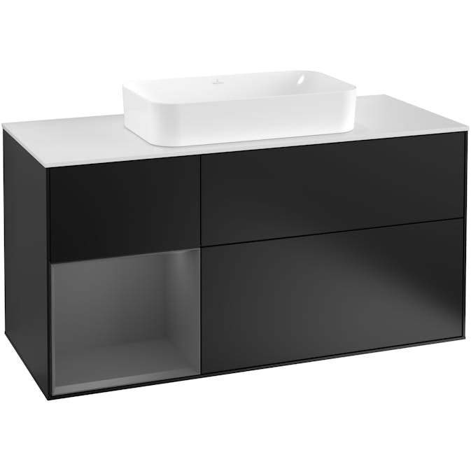 Tvättställsskåp Villeroy & Boch Finion med 3 Lådor Hylla och Bänkskiva för Fristående Tvättställ