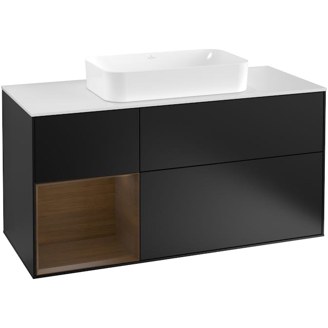 Tvättställsskåp Villeroy & Boch Finion med 3 Lådor Hylla och Bänkskiva för Fristående Tvättställ