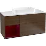 Tvättställsskåp Villeroy & Boch Finion med 3 Lådor Hylla och Bänkskiva för Fristående Tvättställ