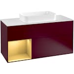 Tvättställsskåp Villeroy & Boch Finion med 3 Lådor Hylla och Bänkskiva för Fristående Tvättställ