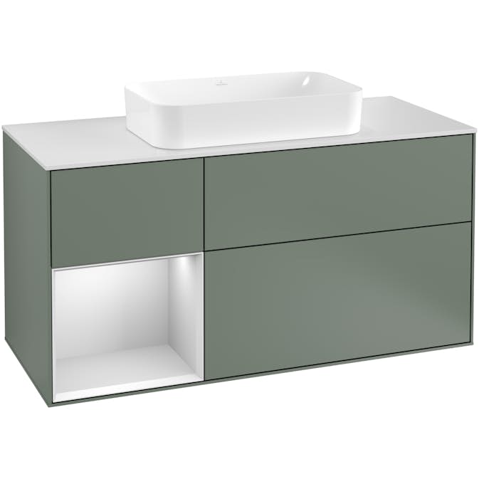 Tvättställsskåp Villeroy & Boch Finion med 3 Lådor Hylla och Bänkskiva för Fristående Tvättställ