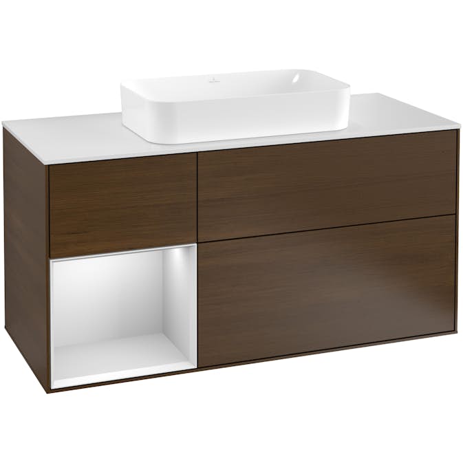 Tvättställsskåp Villeroy & Boch Finion med 3 Lådor Hylla och Bänkskiva för Fristående Tvättställ