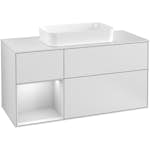 Tvättställsskåp Villeroy & Boch Finion med 3 Lådor Hylla och Bänkskiva för Fristående Tvättställ