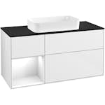 Tvättställsskåp Villeroy & Boch Finion med 3 Lådor Hylla och Bänkskiva för Fristående Tvättställ