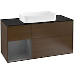 Tvättställsskåp Villeroy & Boch Finion med 3 Lådor Hylla och Bänkskiva för Fristående Tvättställ