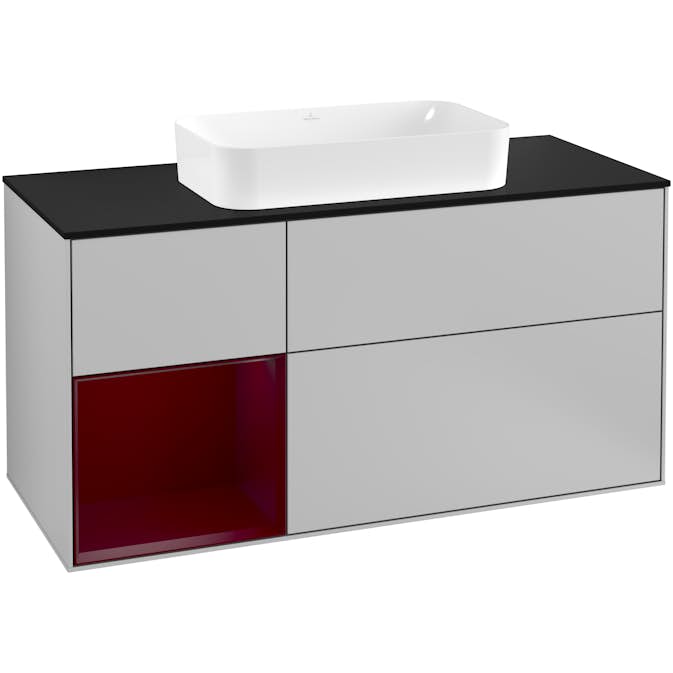 Tvättställsskåp Villeroy & Boch Finion med 3 Lådor Hylla och Bänkskiva för Fristående Tvättställ