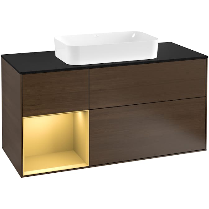 Tvättställsskåp Villeroy & Boch Finion med 3 Lådor Hylla och Bänkskiva för Fristående Tvättställ