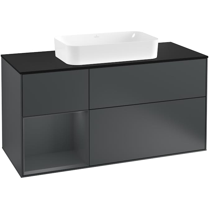 Tvättställsskåp Villeroy & Boch Finion med 3 Lådor Hylla och Bänkskiva för Fristående Tvättställ