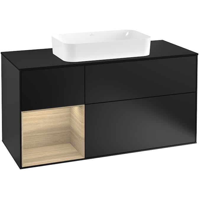 Tvättställsskåp Villeroy & Boch Finion med 3 Lådor Hylla och Bänkskiva för Fristående Tvättställ