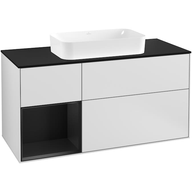 Tvättställsskåp Villeroy & Boch Finion med 3 Lådor Hylla och Bänkskiva för Fristående Tvättställ