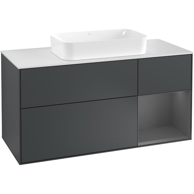 Tvättställsskåp Villeroy & Boch Finion med 3 Lådor Hylla och Bänkskiva för Fristående Tvättställ