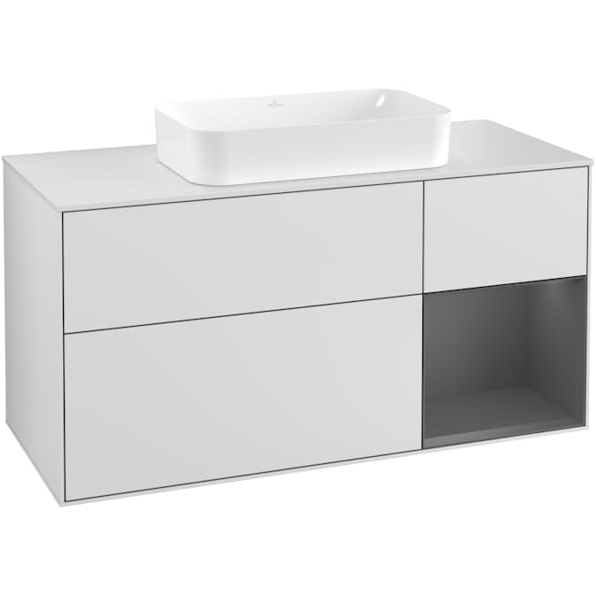 Tvättställsskåp Villeroy & Boch Finion med 3 Lådor Hylla och Bänkskiva för Fristående Tvättställ