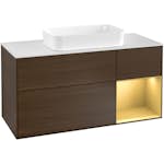 Tvättställsskåp Villeroy & Boch Finion med 3 Lådor Hylla och Bänkskiva för Fristående Tvättställ