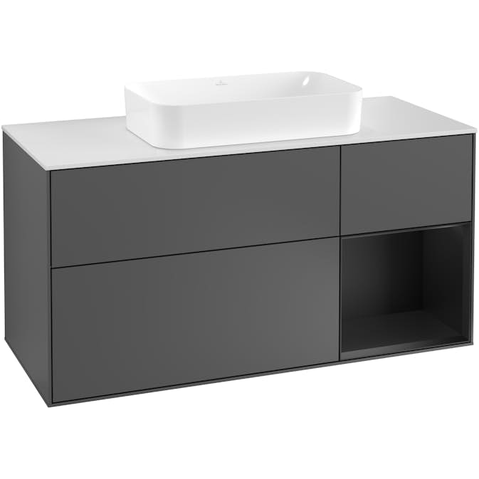 Tvättställsskåp Villeroy & Boch Finion med 3 Lådor Hylla och Bänkskiva för Fristående Tvättställ