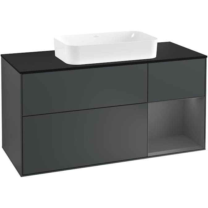 Tvättställsskåp Villeroy & Boch Finion med 3 Lådor Hylla och Bänkskiva för Fristående Tvättställ