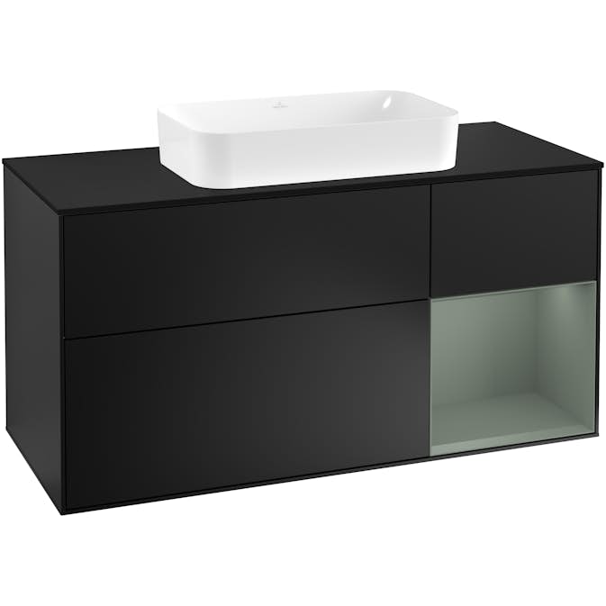 Tvättställsskåp Villeroy & Boch Finion med 3 Lådor Hylla och Bänkskiva för Fristående Tvättställ
