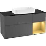 Tvättställsskåp Villeroy & Boch Finion med 3 Lådor Hylla och Bänkskiva för Fristående Tvättställ