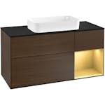 Tvättställsskåp Villeroy & Boch Finion med 3 Lådor Hylla och Bänkskiva för Fristående Tvättställ