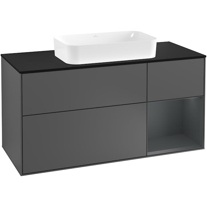 Tvättställsskåp Villeroy & Boch Finion med 3 Lådor Hylla och Bänkskiva för Fristående Tvättställ