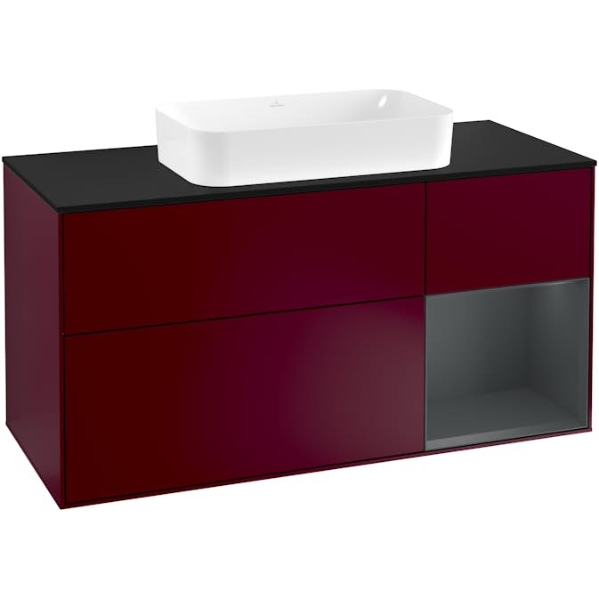 Tvättställsskåp Villeroy & Boch Finion med 3 Lådor Hylla och Bänkskiva för Fristående Tvättställ
