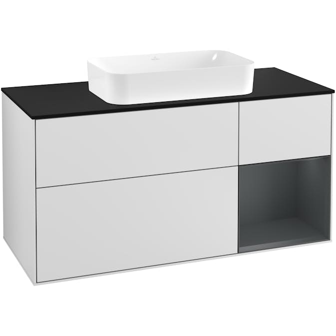 Tvättställsskåp Villeroy & Boch Finion med 3 Lådor Hylla och Bänkskiva för Fristående Tvättställ