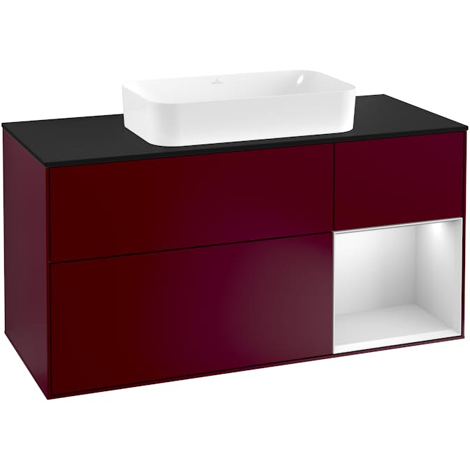 Tvättställsskåp Villeroy & Boch Finion med 3 Lådor Hylla och Bänkskiva för Fristående Tvättställ