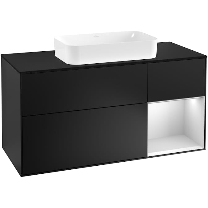 Tvättställsskåp Villeroy & Boch Finion med 3 Lådor Hylla och Bänkskiva för Fristående Tvättställ