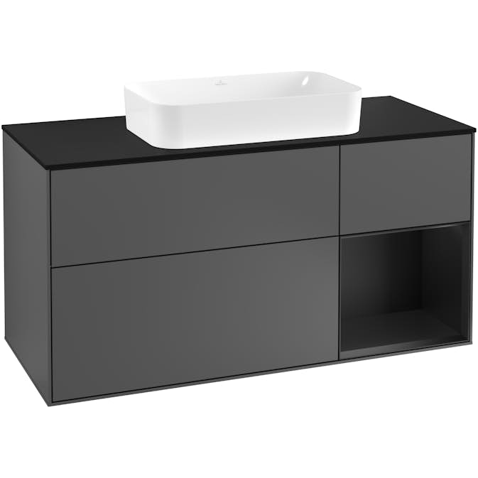 Tvättställsskåp Villeroy & Boch Finion med 3 Lådor Hylla och Bänkskiva för Fristående Tvättställ