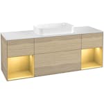 Tvättställsskåp Villeroy & Boch Finion med Två Hyllor och Bänkskiva för Fristående Tvättställ