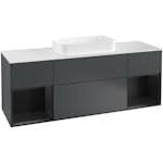 Tvättställsskåp Villeroy & Boch Finion med Två Hyllor och Bänkskiva för Fristående Tvättställ