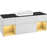Tvättställsskåp Villeroy & Boch Finion med Två Hyllor och Bänkskiva för Fristående Tvättställ