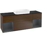 Tvättställsskåp Villeroy & Boch Finion med Två Hyllor och Bänkskiva för Fristående Tvättställ