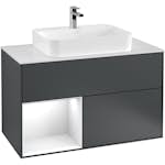Tvättställsskåp Villeroy & Boch Finion med 2 Lådor Hylla och Bänkskiva för Ytmonterat Tvättställ