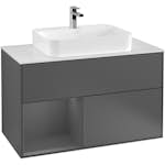 Tvättställsskåp Villeroy & Boch Finion med 2 Lådor Hylla och Bänkskiva för Ytmonterat Tvättställ