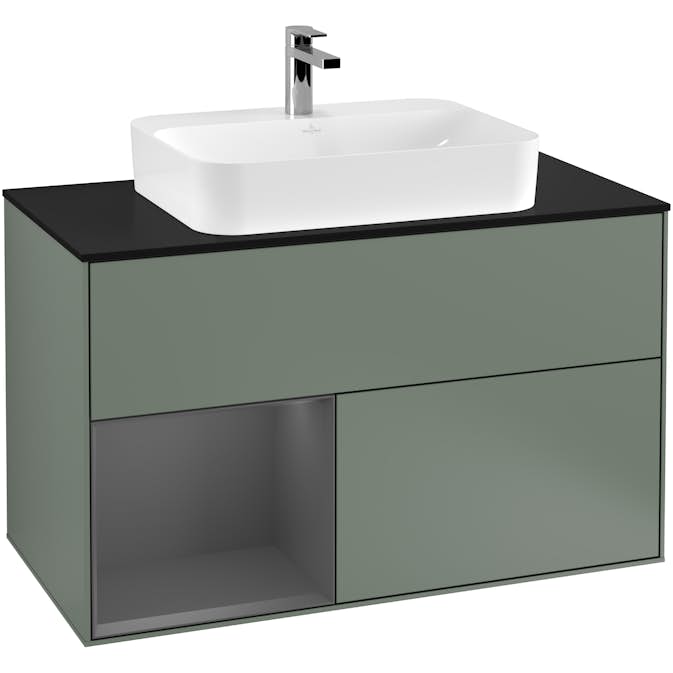 Tvättställsskåp Villeroy & Boch Finion med 2 Lådor Hylla och Bänkskiva för Ytmonterat Tvättställ