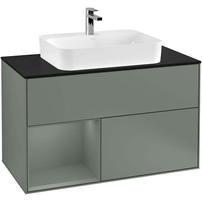 Tvättställsskåp Villeroy & Boch Finion med 2 Lådor Hylla och Bänkskiva för Ytmonterat Tvättställ
