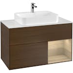 Tvättställsskåp Villeroy & Boch Finion med 2 Lådor Hylla och Bänkskiva för Ytmonterat Tvättställ