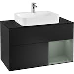 Tvättställsskåp Villeroy & Boch Finion med 2 Lådor Hylla och Bänkskiva för Ytmonterat Tvättställ