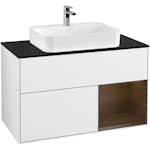 Tvättställsskåp Villeroy & Boch Finion med 2 Lådor Hylla och Bänkskiva för Ytmonterat Tvättställ