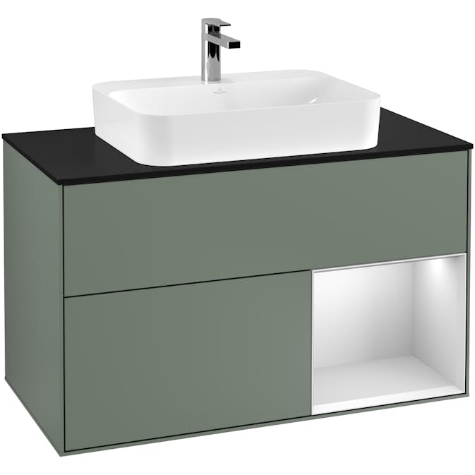 Tvättställsskåp Villeroy & Boch Finion med 2 Lådor Hylla och Bänkskiva för Ytmonterat Tvättställ
