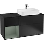 Tvättställsskåp Villeroy & Boch Finion med 3 Lådor Hylla och Bänkskiva för Ocentrerat Ytmonterat Tvättställ