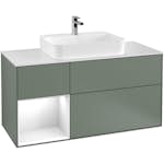 Tvättställsskåp Villeroy & Boch Finion med 3 Lådor Hylla och Bänkskiva för Ytmonterat Tvättställ