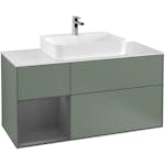 Tvättställsskåp Villeroy & Boch Finion med 3 Lådor Hylla och Bänkskiva för Ytmonterat Tvättställ