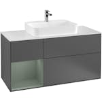Tvättställsskåp Villeroy & Boch Finion med 3 Lådor Hylla och Bänkskiva för Ytmonterat Tvättställ