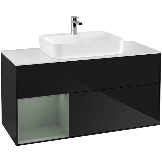 Tvättställsskåp Villeroy & Boch Finion med 3 Lådor Hylla och Bänkskiva för Ytmonterat Tvättställ